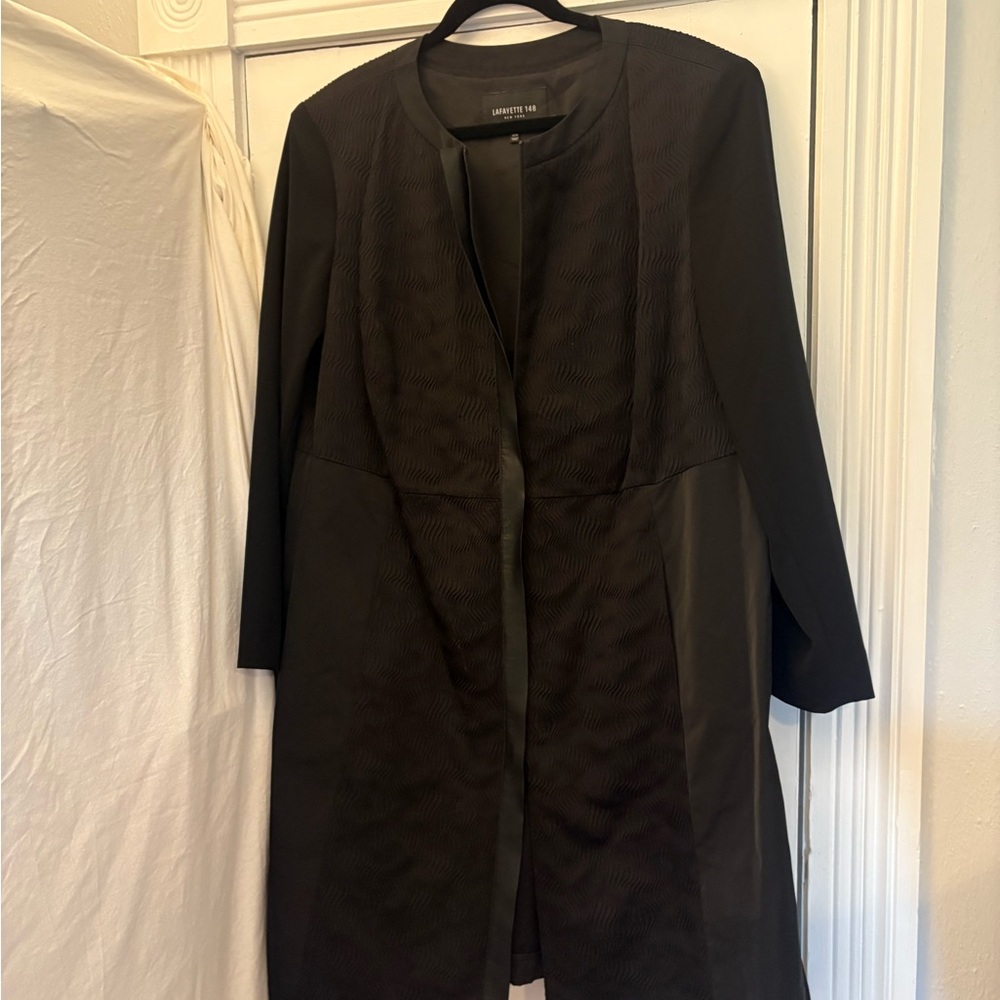 Lafayette 148 New York Black Blazer Coat Plus size